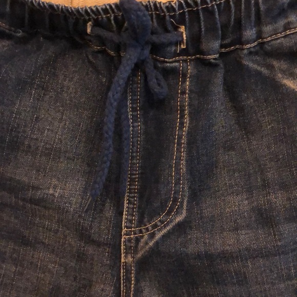 Patchwork elastic waist Jean denim. - Picture 4 of 9